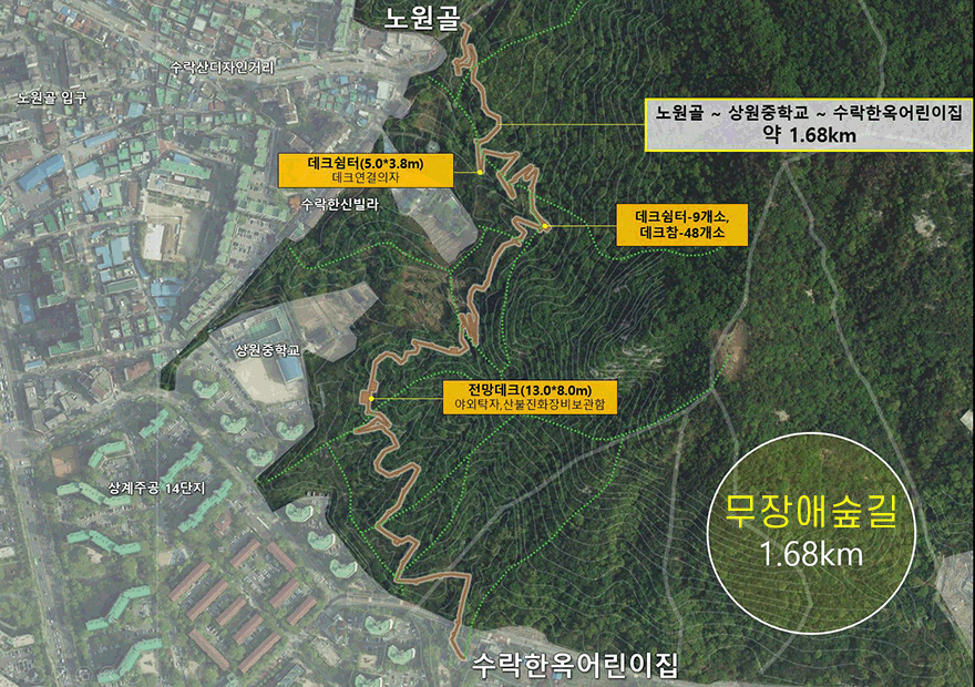 수락산 무장애숲길 조감도